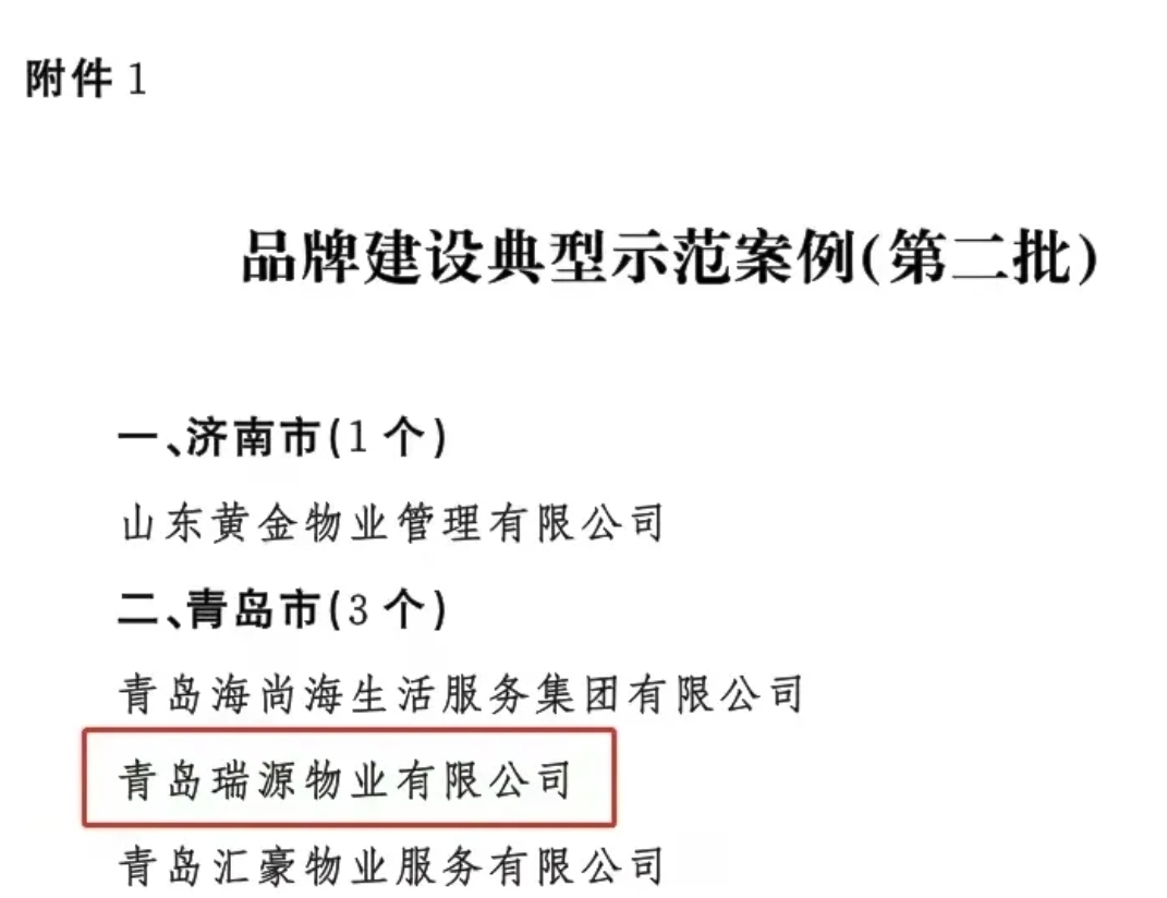 喜報！智慧物業事業部兩物業公司榮登山東省住建廳“1266”品牌建設榜